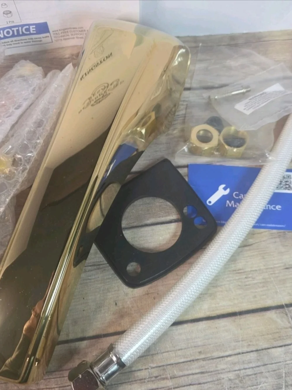 NIB Kingston Brass KB282 Twin Acrylic Handle Roman Tub Filler, Americana Collec.
